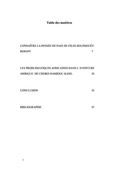 Développement de l'Afrique chez Houphouët-Boigny et Hamidou Kane