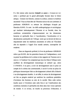 Développement de l'Afrique chez Houphouët-Boigny et Hamidou Kane