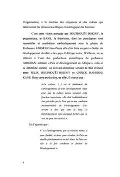 Développement de l'Afrique chez Houphouët-Boigny et Hamidou Kane