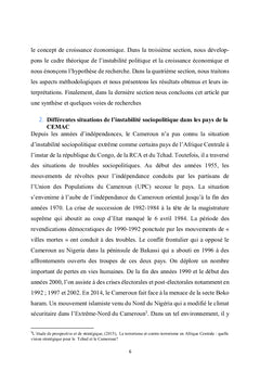Instabilité politique et croissance économique dans la CEMAC