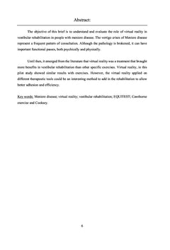 Impact de la re alite  virtuelle dans la maladie de Ménière