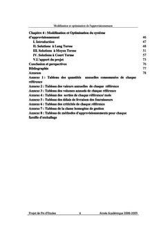 Modélisation et optimisation du système d'approvisionnement Bel Maroc