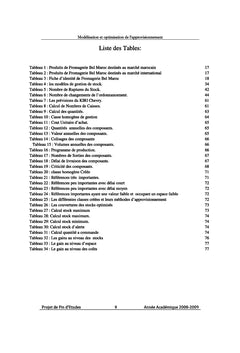 Modélisation et optimisation du système d'approvisionnement Bel Maroc