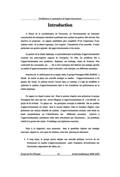 Modélisation et optimisation du système d'approvisionnement Bel Maroc