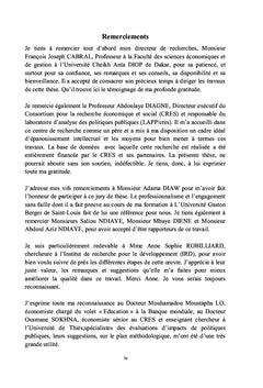 TRANSFORMATION STRUCTURELLE DE L'AGRICULTURE AU SENEGAL :
