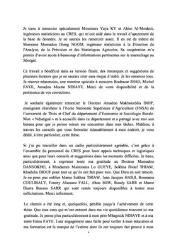 TRANSFORMATION STRUCTURELLE DE L'AGRICULTURE AU SENEGAL :