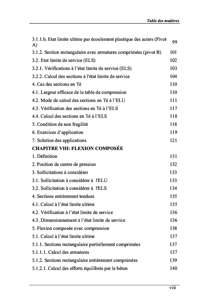 Calcul des éléments en béton armé: Cours et exercices corrigés