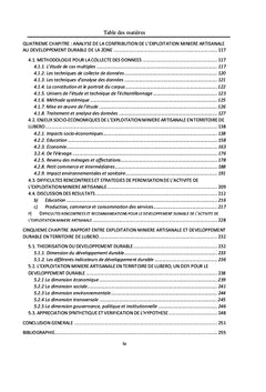 Exploitation minière artisanale et enjeux de développement durable