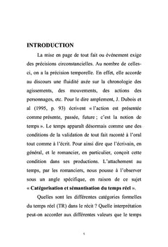 Catégorisation et sémantisation du temps réel