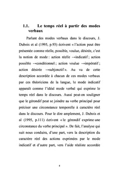 Catégorisation et sémantisation du temps réel
