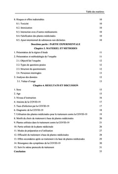Usage de la médecine alternative pour le traitement contre la COVID-19
