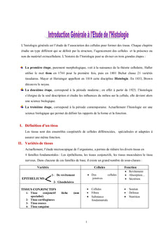 Histologie Générale Humaine