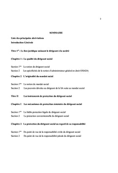 Le dirigeant de la société anonyme en droit français et OHADA