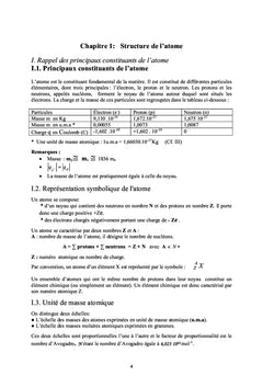 Initiation à l'atomistique et liaison chimique