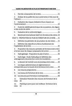 Guide d'élaboration d'un plan de fermeture d'une mine