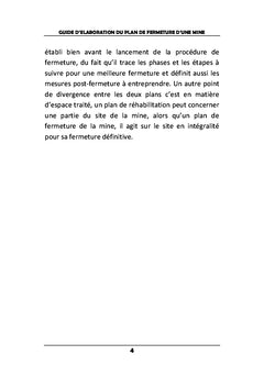 Guide d'élaboration d'un plan de fermeture d'une mine