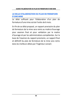 Guide d'élaboration d'un plan de fermeture d'une mine