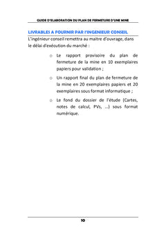 Guide d'élaboration d'un plan de fermeture d'une mine