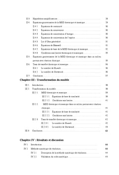 Modélisation thermique et massique lors de la présence MHD