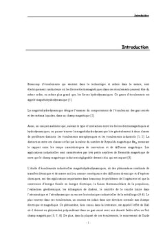 Modélisation thermique et massique lors de la présence MHD