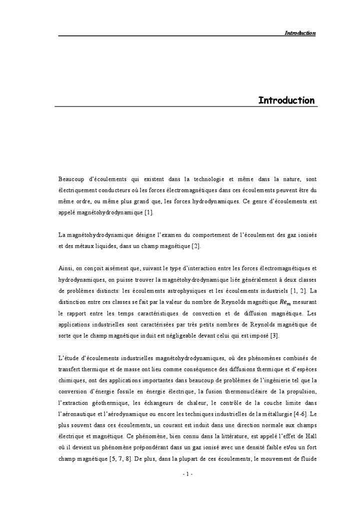 Modélisation thermique et massique lors de la présence MHD