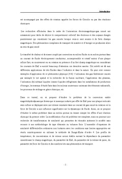 Modélisation thermique et massique lors de la présence MHD