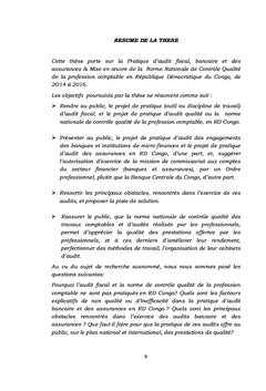 Pratique d'audit fiscal, bancaire, des assurances et audit qualité