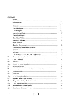 Faisabilité du mélange de métakaolin et de la chaux comme liant