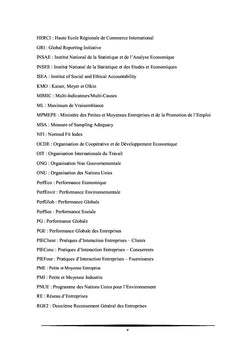 Pratiques de réseau d'entreprises et performance globale des PME