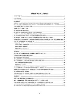 Travaux de synthèse corrigés en génie des procédés agroalimentaires