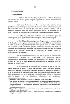 Répression des crimes graves commis en RDC avant 2002