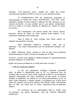 Répression des crimes graves commis en RDC avant 2002