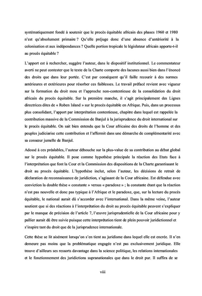 Le droit à un procès équitable en droit africain des droits de l'Homme