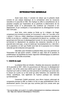 Paradoxe des ressources naturelles et de la pauvreté en RDC