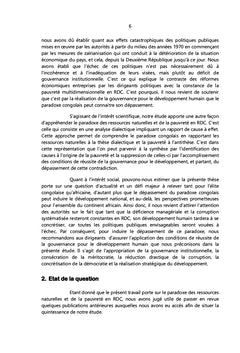 Paradoxe des ressources naturelles et de la pauvreté en RDC