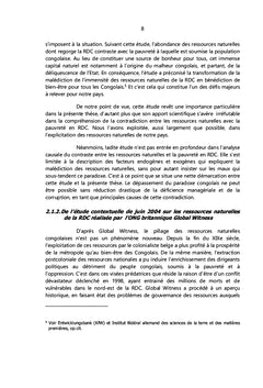 Paradoxe des ressources naturelles et de la pauvreté en RDC