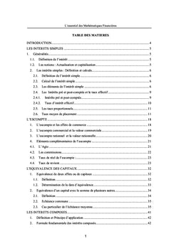 L'essentiel des Mathématiques Financières