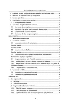 L'essentiel des Mathématiques Financières