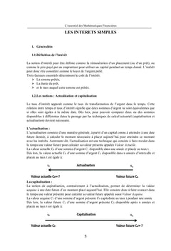 L'essentiel des Mathématiques Financières