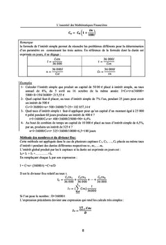 L'essentiel des Mathématiques Financières