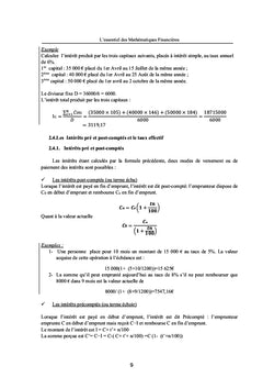 L'essentiel des Mathématiques Financières