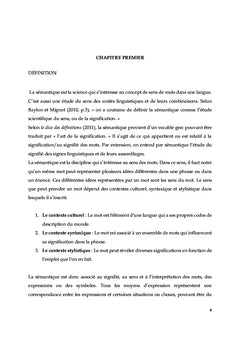 Initiation à la sémantique et la traduction