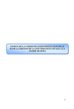 Enjeux de la communication institutionnelle