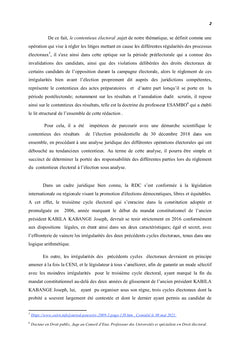 Le Contentieux des Résultats de l'Election Présidentielle de 2018