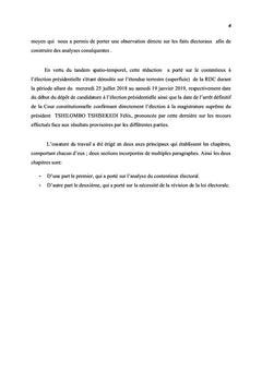Le Contentieux des Résultats de l'Election Présidentielle de 2018