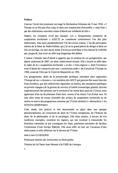 Les Groupements européens de coopération territoriale