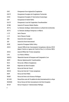 Les Groupements européens de coopération territoriale