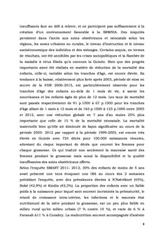 Exemple de mesure de la qualité des soins maternels et pédiatriques