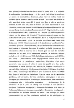 Exemple de mesure de la qualité des soins maternels et pédiatriques