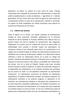 Exemple de mesure de la qualité des soins maternels et pédiatriques